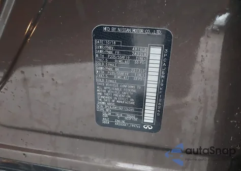 2019 Infiniti Qx50 Pure из США, поврежденный, VIN 3PCAJ5M19KF126265